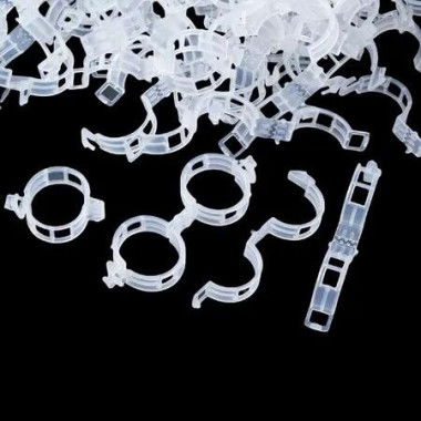 100 Pcs Plant Support Clips,Plastic Clips for Securing Plants,Tomato Vine Clips,Plant Fixing Clips,Garden Clips,White