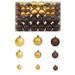 100 Piece Christmas Ball Set 3/4/6 cm Brown/Bronze/Gold. Available at Crazy Sales for $49.95