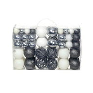 Detailed information about the product 100 Piece Christmas Ball Set 3/4/6 cm White/Grey