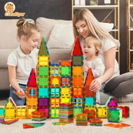 Detailed information about the product 100-Piece Magnetic Building Set: Fun and Educational Magnet Tiles Stacking Blocks for Kids, Perfect Gift Idea