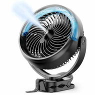 Detailed information about the product 10000mAh Battery Operated Misting Fan with Clip,Portable 8In Mist Fan for Desk with Max. 48 Hours Runtime,3Speeds,2 Spray Modes