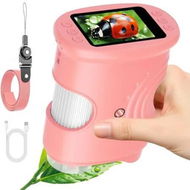 Detailed information about the product 1000X Handheld Digital Microscope, Pocket Microscope with 2.0 inch IPS Screen for Boys Girls Age 3 to 12, Pink