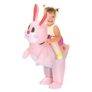 Detailed information about the product 100120cm Easter Inflatable Pink Bunny Costume for Men Women, Party Dress Up Riding Rabbit Blow up Costumes Kids