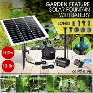 Detailed information about the product 100W Solar Fountain Water Pump With Battery And LED Light For Birdbath Garden Pool