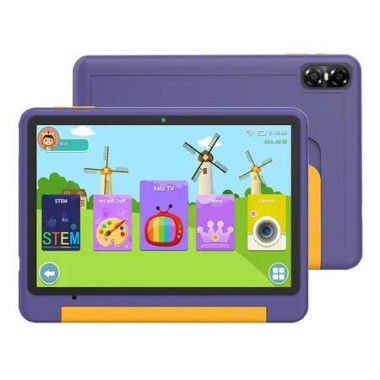 10.1 Inch Android 14 Tablet with 1280 x 800 HD Display,8GB RAM 32GB ROM,WiFi,Bluetooth,Dual Camera,Parental Control for Boys and Girls(Purple)