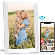 Detailed information about the product 10.1 Inch Smart WiFi Digital Photo Frame 1280x800 IPS LCD Touch Screen,Auto-Rotate Portrait and Landscape,Built in 32GB Memory,Share Moments Instantly from Anywhere (White)