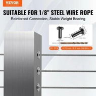 Detailed information about the product 101 Pack T316 Stainless Steel Protector Sleeves for 3.2mm Wire Rope Cable Railing, DIY Balustrade T316 Marine Grade, Come with A Free Drill Bit, Black