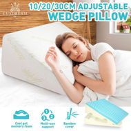 Detailed information about the product Please Correct Grammar And Spelling Without Comment Or Explanation: 10/20/30cm Height Adjustable Cool Gel Memory Foam Wedge Pillow Antibacterial & Anti-Mite.