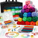 103 PCS Crochet Kit with Crochet Hooks Yarn Set, Premium Bundle Includes 1650 Yards Acrylic Yarn Skeins Balls Needles,Accessories,Bag. Available at Crazy Sales for $34.99