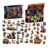 Detailed information about the product 1057 PCS 31 Grid Halloween Countdown Building Blocks Bat Pumpkin House & Haunted House Fun DIY Toy Perfect Birthday or Christmas Halloween Gift