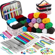 Detailed information about the product 105Pcs Crochet Kit 18Yarn Ball Knitting Tool Accessories Craft Suitable for Adults Children Beginners DIY Knitting Starter Set