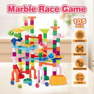 Detailed information about the product 105PCS Marble Run Game Marble Race Track Light Marbles Kids Birthday Gift