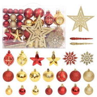 Detailed information about the product 108 Piece Christmas Bauble Set Gold and Red