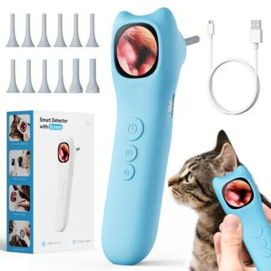 1080P Digital Otoscope Ear Camera with 1.21 inch Standalone Screen,Lighted Nose Throat Skin Checker,Earwax Removal Tool Kit for Family Pet
