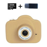 Detailed information about the product 1080P khaki Mini Kids Digital Camera Dual Lens 2 Inch IPS Screen Cute Photo Frames Games with Neck Strap Ideal Birthday Gift