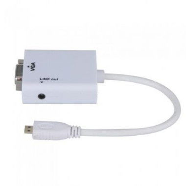 1080P Micro HDMI Male To VGA Female Cable Video Converter Adapter HD Conversion Cable With Audio Output