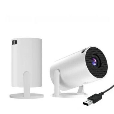 1080P Portable Wired Projector Projection Size 20-60 Inches 800 Lumens Display Type-C Charging Backup Battery Life Speaker Manual Focus Family Gift