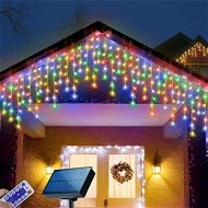 Detailed information about the product 10m Solar Power Shower Rain PVC Lights Christmas Lights Icicle Outdoor Raindrop Lights 300LED Xmas Tree Holiday Decoration Multi Color