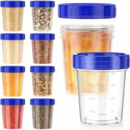 Detailed information about the product 10Pc 120Ml Container With Lid,Salad Dressing Container,Food Storage Container,Airtight And Leakproof Spice Storage Container With Spiral Lid