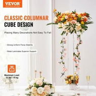 Detailed information about the product 10PCS 23.6inch/60cm High Wedding Flower Stand With Acrylic LaminateAcrylic Vase Column Geometric Centerpiece Stands Floral Display Rack for T-Stage