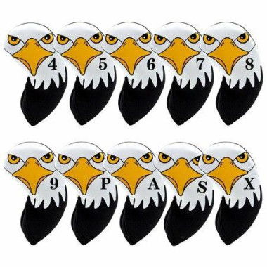 10PCS Golf Iron Covers Set Club Head Covers Wedge Iron Protective Headcover Fits For Oversized Standard Size Golf Irons