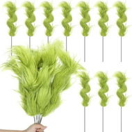 Detailed information about the product 10PCS Grinch Green Furry Cuttings Curly Christmas Tree Branches Decoration Ideal For Christmas Vase Decorations And Festive Events