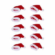 Detailed information about the product 10pcs Mini Santa Hat Wine Bottles Cover Home Christmas Decor