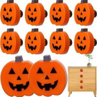 Detailed information about the product 10pcs Pumpkin Drawers Knobs Set of Adorable Halloween and Christmas Decorative Cabinet Handles for a Festive Touch