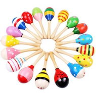 Detailed information about the product (10 Pcs Randomly) Early Childhood Education Child Baby Toys Wooden Little Cabasa Shaker Handbell.