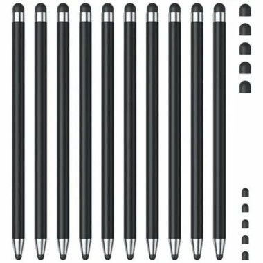 10Pcs Stylus Pen,Stylus Pen for iPad/iPhone/Android Smartphone and Tablets,Compatible with All Capacitive Touch Screen (Black)