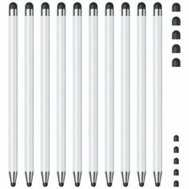 10Pcs Stylus Pen,Stylus Pen for iPad/iPhone/Android Smartphone and Tablets,Compatible with All Capacitive Touch Screen (White)