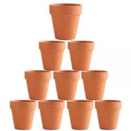 Detailed information about the product 10x 5cm Flower Pot Pots Clay Ceramic Plant Drain Hole Succulent Cactus Nursery Planter