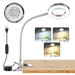 10X Magnifying Glass with Light, Clip on Mganifier with Light, 48 LED Desk Magnifying Glass wtih Clamp for Bed Work Crafts DIY Repair, Silver. Available at Crazy Sales for $19.95