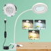 10X Magnifying Glass with Light, Clip on Mganifier with Light, 48 LED Desk Magnifying Glass wtih Clamp for Bed Work Crafts DIY Repair, White. Available at Crazy Sales for $19.95