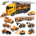 11-in-1 Transport Vehicle Diecast Construction Truck Toy Transport Truck Vehicle Set Gifts For Kids Ages 6 And Up. Available at Crazy Sales for $34.95