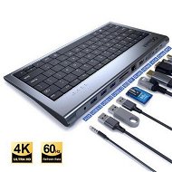 Detailed information about the product 11-in-1 USB-C Docking Station Keyboard USB-C To HDMI VGA USB 3.0 RJ45 Ethernet 100W PD For MacBook Pro IPad Pro IMac Smart TV.