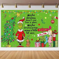 Detailed information about the product 110Ã—180CM Merry Christmas Photo Booth Backdrop Green Elf Xmas Decorations Winter Holiday Party Supply Indoor Outdoor Wall Decor