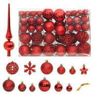 Detailed information about the product 111 Piece Christmas Bauble Set Red Polystyrene