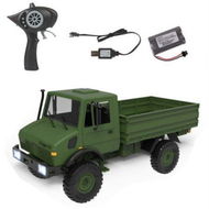 Detailed information about the product 1/12 2.4G 4WD RC Car Unimog 435 U1300RC w/ LED Light Military Climbing Truck Full Proportional Vehicles Models Toys Army Green