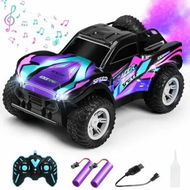 Detailed information about the product 1:16 Remote Control Car 2.4GHz RC Car with Spray, Light Sound,Off-Road Truck,2.4GHz RC Monster Truck RC Toys For Boys Girls Color Purple