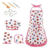 Detailed information about the product 11PCS Kids Cooking & Baking Set Apro Chef Costume and Hat for Ages 2-6 Perfect for Girls Dress Up