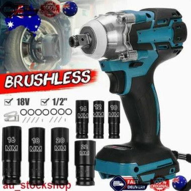 1/2 Cordless Impact Wrench Driver Brushless Rattle Gun For Makita 18V Battery