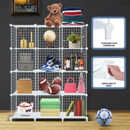 Detailed information about the product 12 Cube Metal Wire Storage Shelf Modular Organizer DIY Storage Rack White