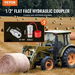 1/2' Flat Face Hydraulic Couplers 1/2' NPT Skid Steer Couplers 4 Dust Caps. Available at Crazy Sales for $109.95