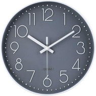 Detailed information about the product 12-inch Non-Ticking Wall Clock For Home/Office/School/Kitchen/Bedroom/Living Room (Gray)