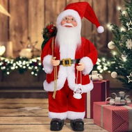 Detailed information about the product 12 Inch Santa Claus Doll, Standing Santa Claus Figure Christmas Figurine Ornaments for New Year Christmas Holiday Party Home Decoration