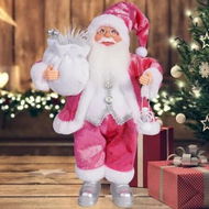 Detailed information about the product 12 Inch Santa Claus Doll, Standing Santa Claus Figure Christmas Figurine Ornaments for New Year Christmas Holiday Party Home Decoration