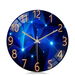 12 Inch Silent Blue Wall Clock Battery Operated, Kitchen Glass Wall Clock for Living Room Decor Bedroom. Available at Crazy Sales for $19.95