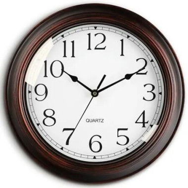12 Inch Wall Clocks Battery Operated Silent Non-Ticking Wall Clock Vintage Retro Rustic Style Decorative for Living Room Kitchen