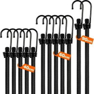 Detailed information about the product 12 Pack Bungee Cords With Hooks,35Kg Heavy Duty Elastic Cargo Straps,Assorted Long & Short Tie Down Ropes For Hand Truck,Trolley,Luggage Tarp